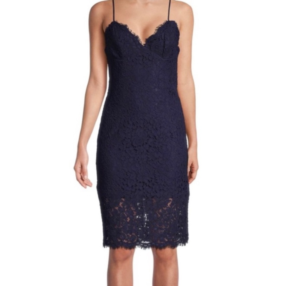 Bardot Sienna Navy Blue Lace Dress